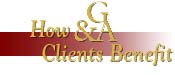 How G&A Clients Benefit